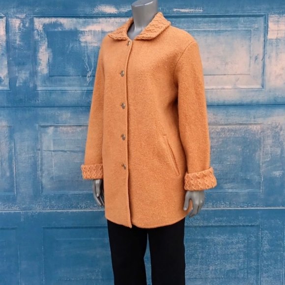 BERNARDO ESSENTIALS LADIE'S PURE WOOL SWEATER COAT W/METAL ACCENTED BUTTONS - Picture 7 of 17